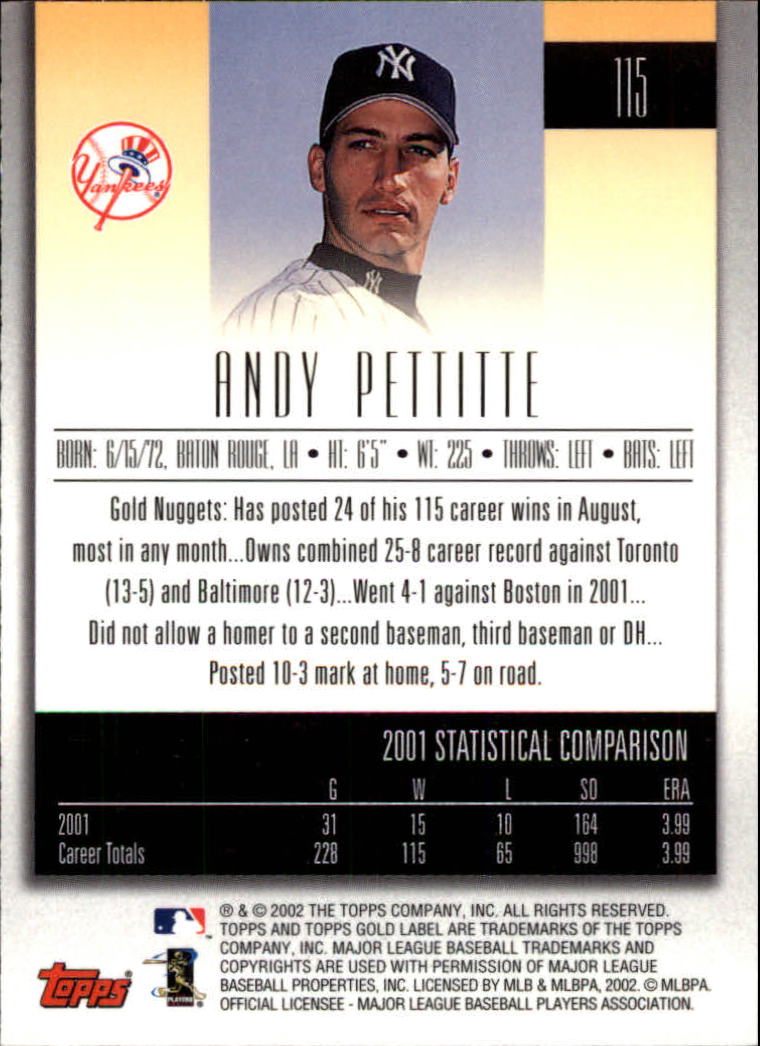 2002 Topps Gold Label Baseball - Picture 204 of 376