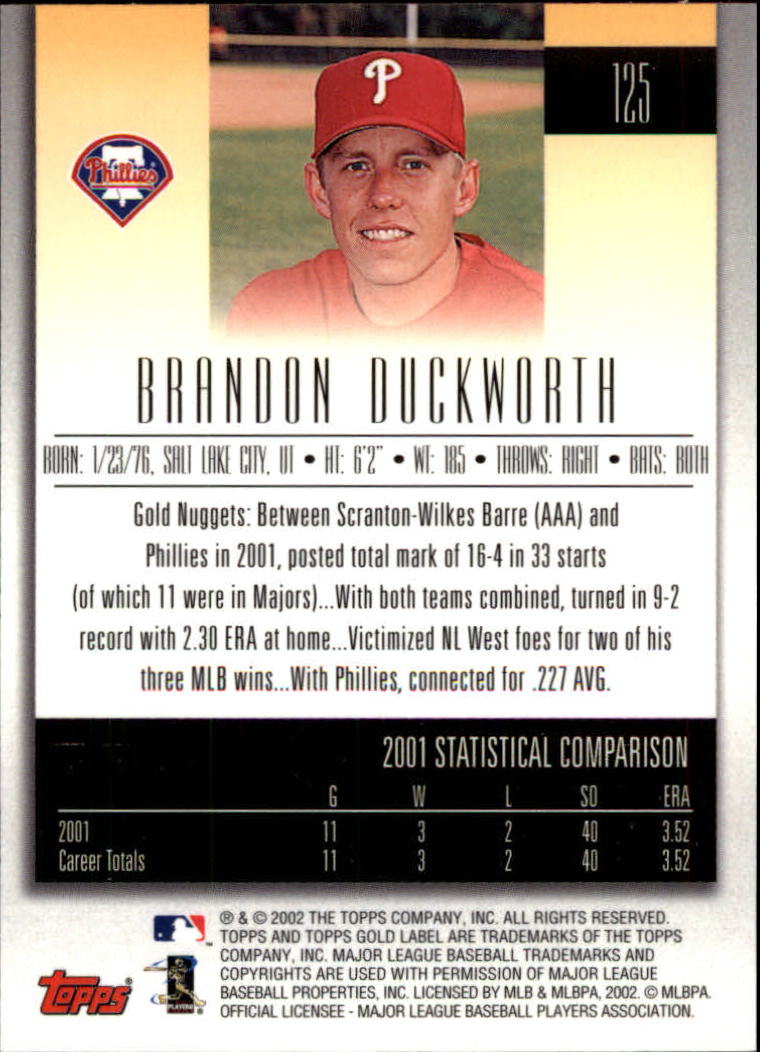 2002 Topps Gold Label Baseball - Picture 222 of 376