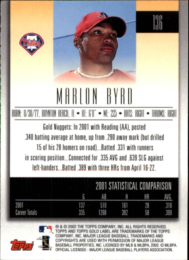 2002 Topps Gold Label Baseball - Picture 238 of 376
