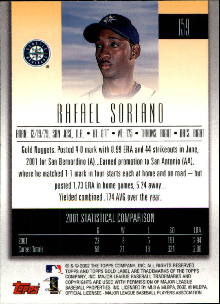 2002 Topps Gold Label Baseball - Picture 280 of 376