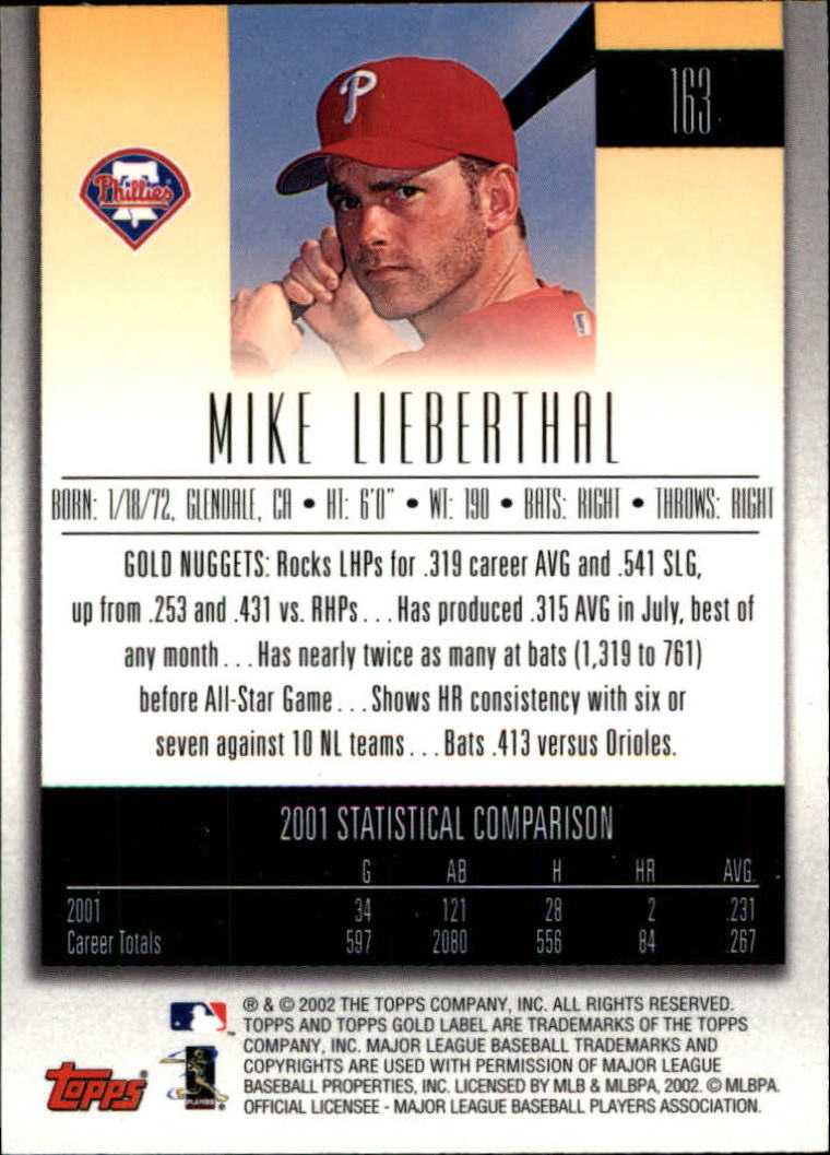 2002 Topps Gold Label Baseball - Picture 288 of 376