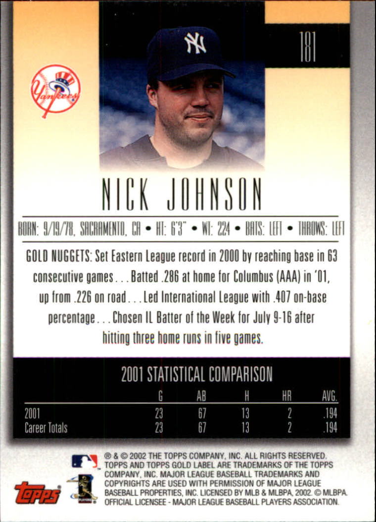 2002 Topps Gold Label Baseball - Picture 320 of 376