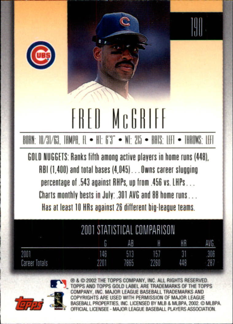 2002 Topps Gold Label Baseball - Picture 338 of 376