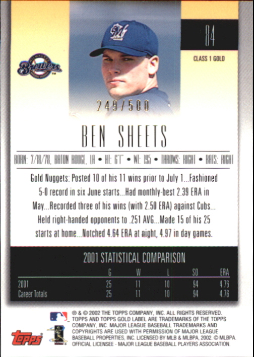 2002 Topps Gold Label Baseball - Picture 358 of 376