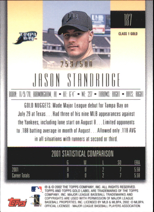 2002 Topps Gold Label Baseball - Picture 362 of 376
