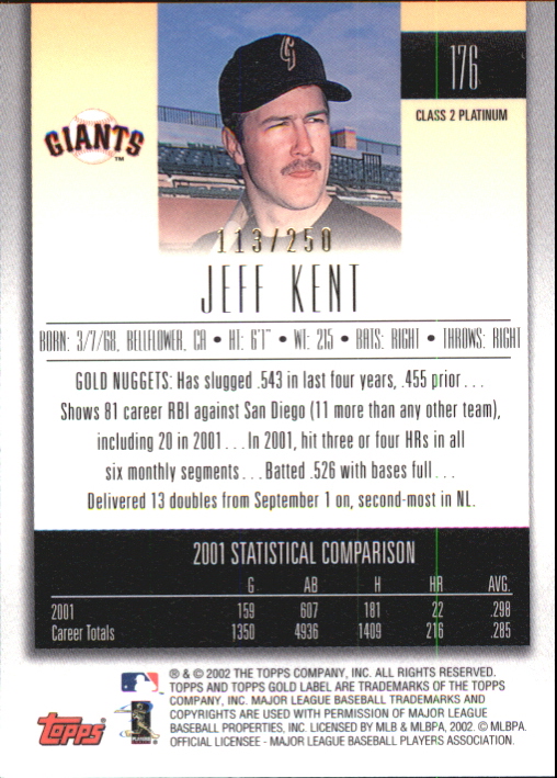 2002 Topps Gold Label Baseball - Picture 370 of 376