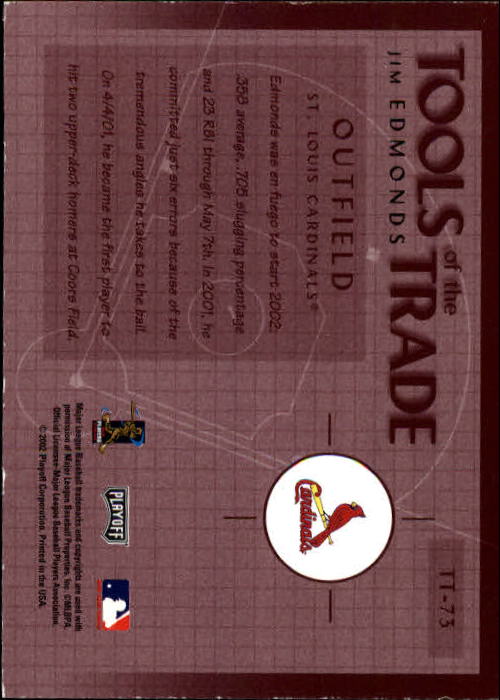 Carte "Inserisci e inserisci Parallelo" Baseball 2002 Memorabilia Assoluto - Foto 106 di 132