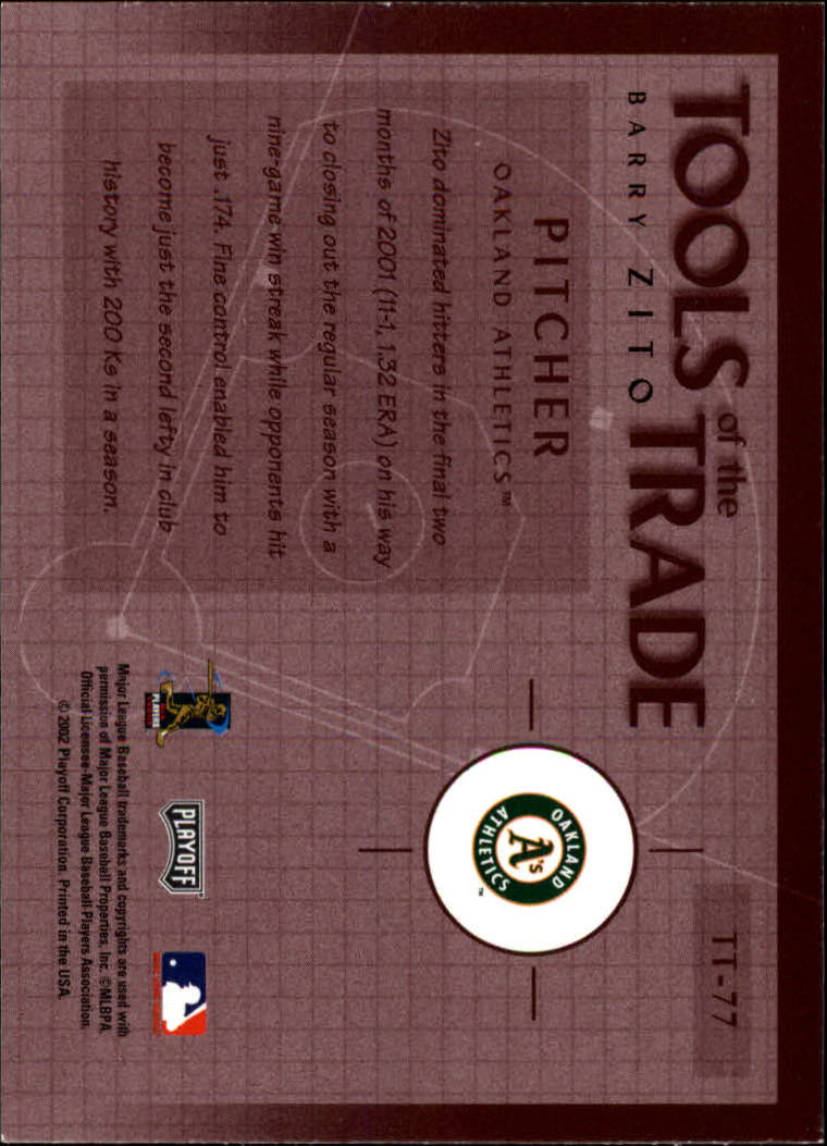 Carte "Inserisci e inserisci Parallelo" Baseball 2002 Memorabilia Assoluto - Foto 126 di 132