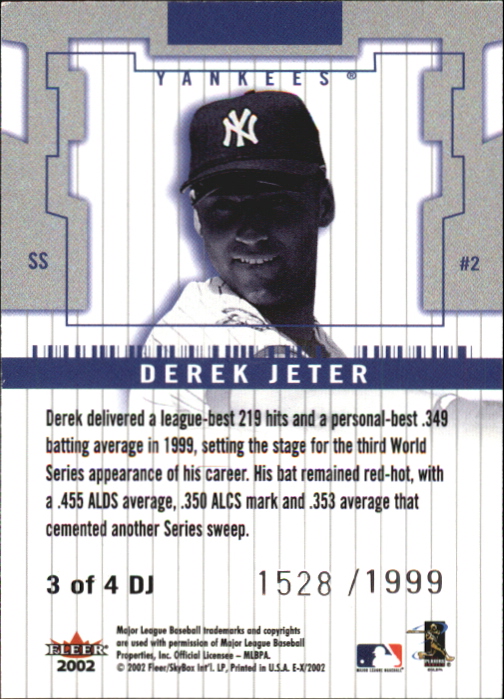 2002 E-X Baseball "Insert and Game Used" Cards - Picture 19 of 42