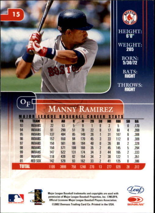 2002 Leaf Rookies and Stars Baseball "Main Set" Base Cards - Picture 21 of 357