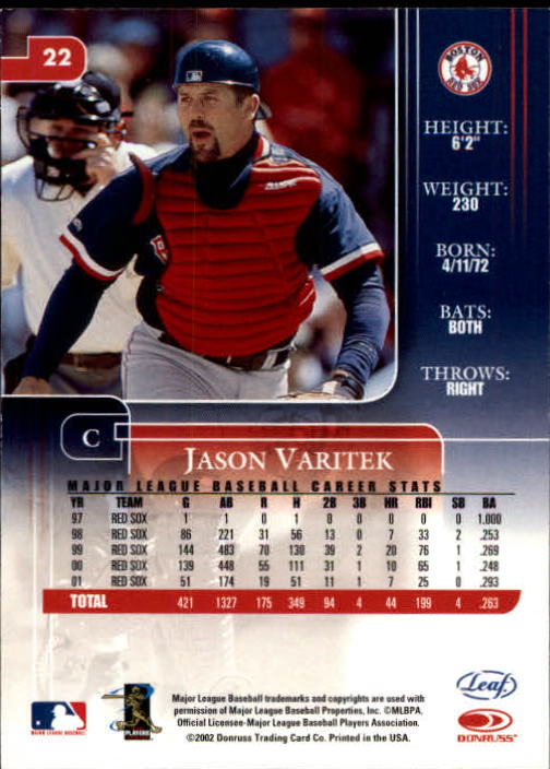2002 Leaf Rookies and Stars Baseball "Main Set" Base Cards - Picture 31 of 357