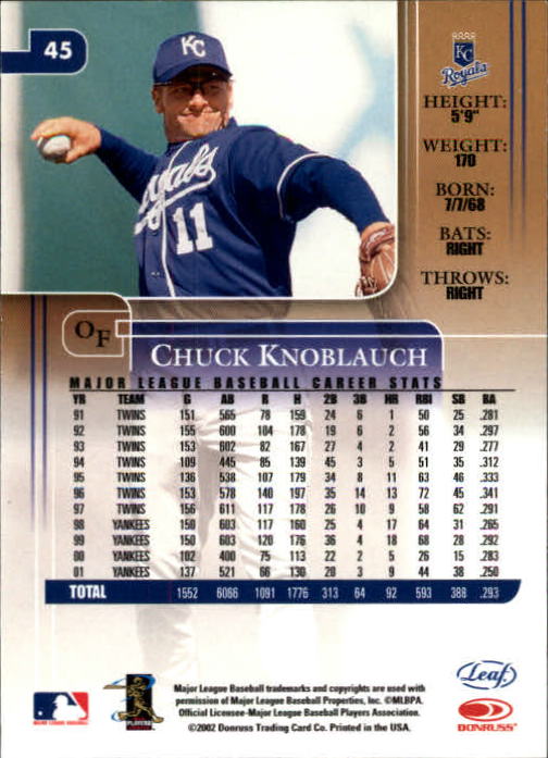 2002 Leaf Rookies and Stars Baseball "Main Set" Base Cards - Picture 59 of 357