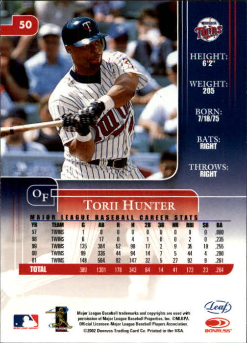 2002 Leaf Rookies and Stars Baseball "Main Set" Base Cards - Picture 63 of 357
