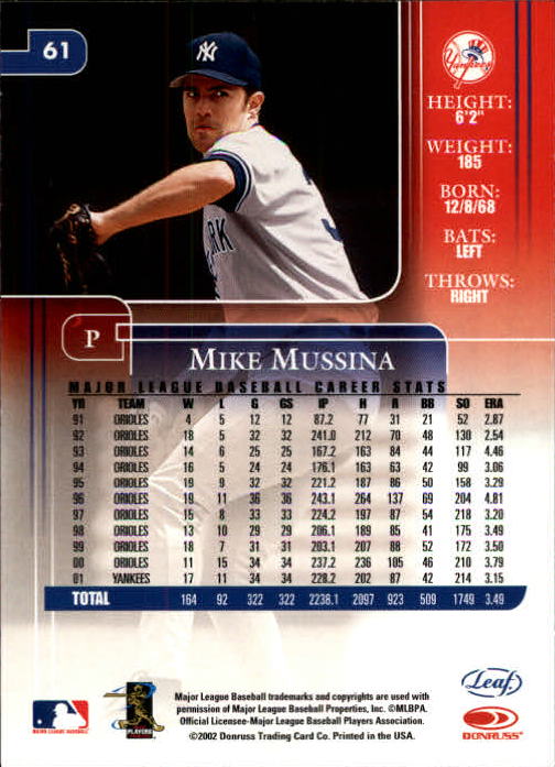 2002 Leaf Rookies and Stars Baseball "Main Set" Base Cards - Picture 73 of 357