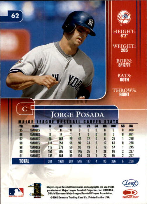 2002 Leaf Rookies and Stars Baseball "Main Set" Base Cards - Picture 75 of 357