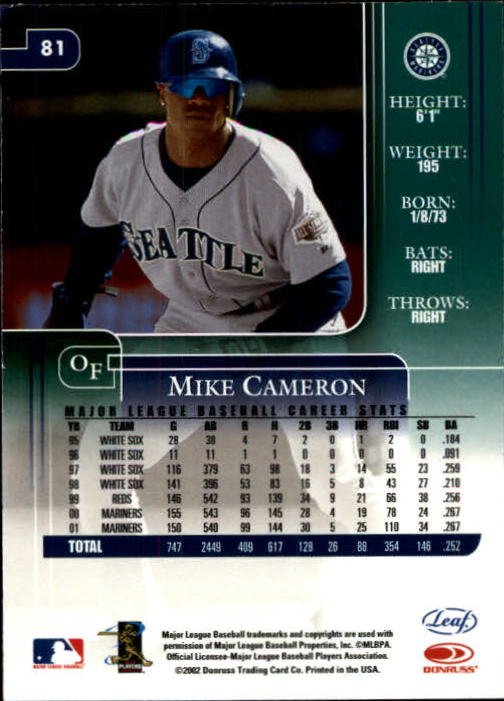 2002 Leaf Rookies and Stars Baseball "Main Set" Base Cards - Picture 89 of 357
