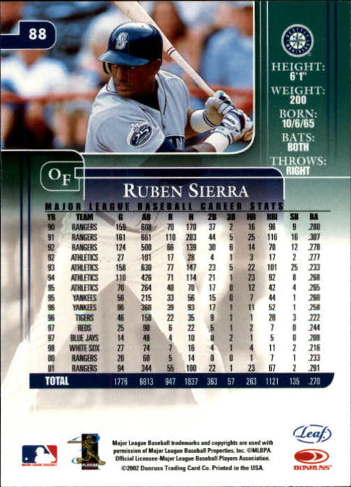 2002 Leaf Rookies and Stars Baseball "Main Set" Base Cards - Picture 101 of 357
