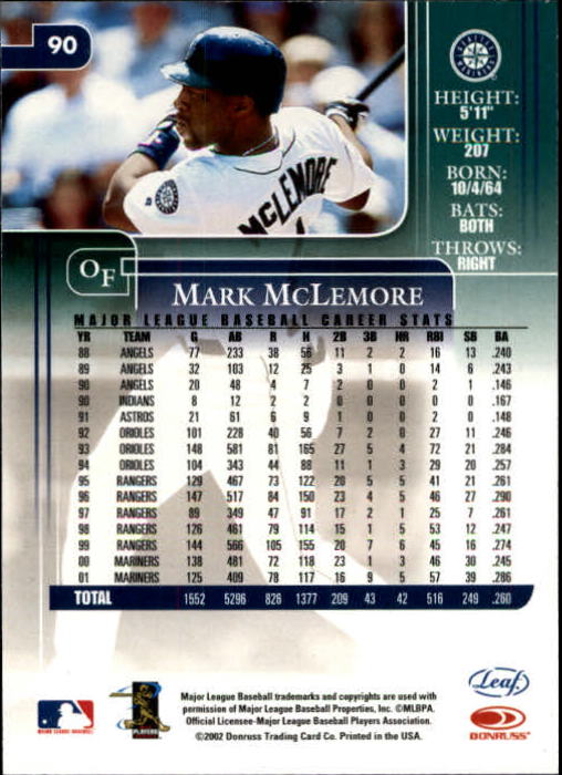 2002 Leaf Rookies and Stars Baseball "Main Set" Base Cards - Picture 103 of 357
