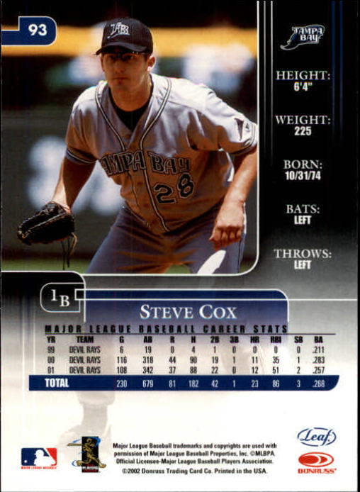 2002 Leaf Rookies and Stars Baseball "Main Set" Base Cards - Picture 107 of 357