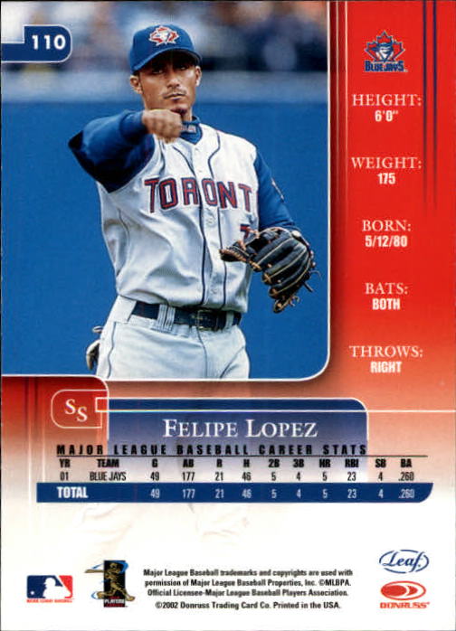 2002 Leaf Rookies and Stars Baseball "Main Set" Base Cards - Picture 129 of 357
