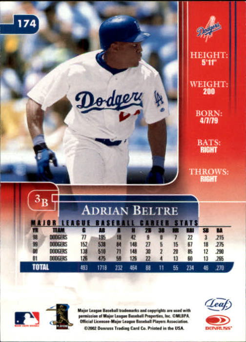 2002 Leaf Rookies and Stars Baseball "Main Set" Base Cards - Picture 185 of 357