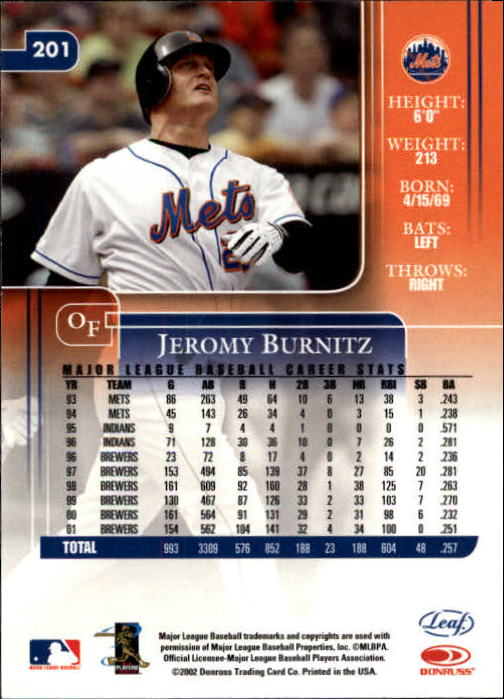 2002 Leaf Rookies and Stars Baseball "Main Set" Base Cards - Picture 215 of 357