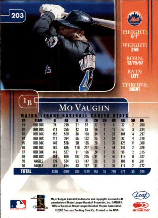 2002 Leaf Rookies and Stars Baseball "Main Set" Base Cards - Picture 219 of 357