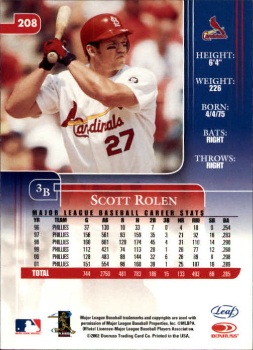 2002 Leaf Rookies and Stars Baseball "Main Set" Base Cards - Picture 223 of 357