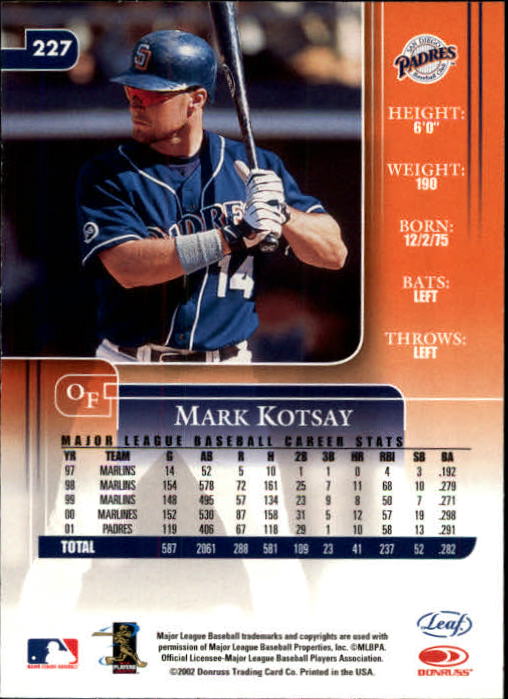 2002 Leaf Rookies and Stars Baseball "Main Set" Base Cards - Picture 243 of 357