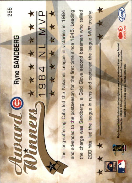 2002 Leaf Rookies and Stars Baseball "Main Set" Base Cards - Picture 275 of 357