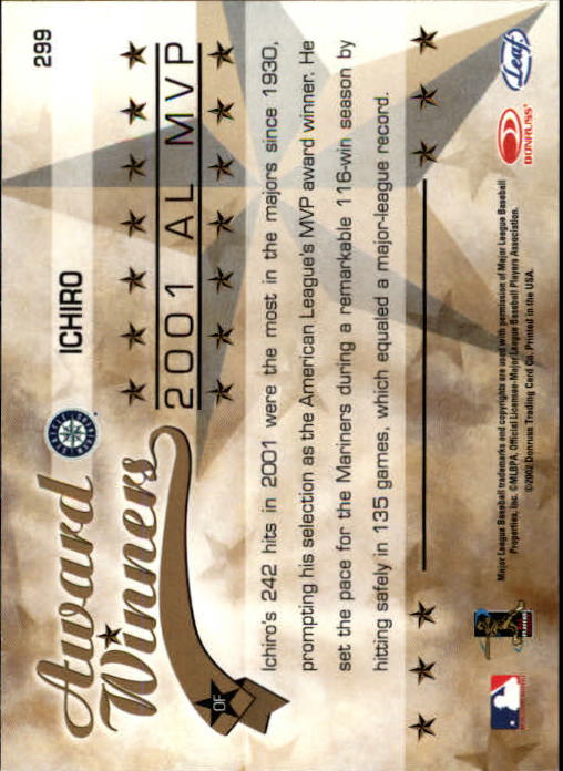 2002 Leaf Rookies and Stars Baseball "Main Set" Base Cards - Picture 327 of 357