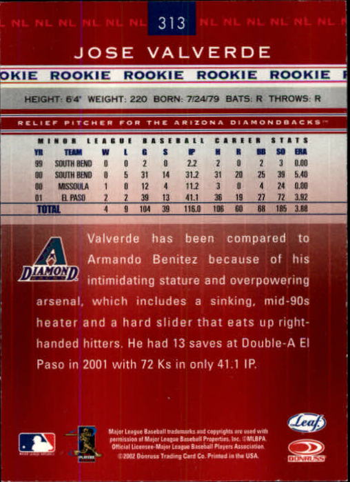 2002 Leaf Rookies and Stars Baseball "Main Set" Base Cards - Picture 335 of 357