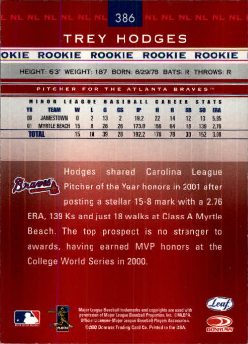 2002 Leaf Rookies and Stars Baseball "Main Set" Base Cards - Picture 353 of 357