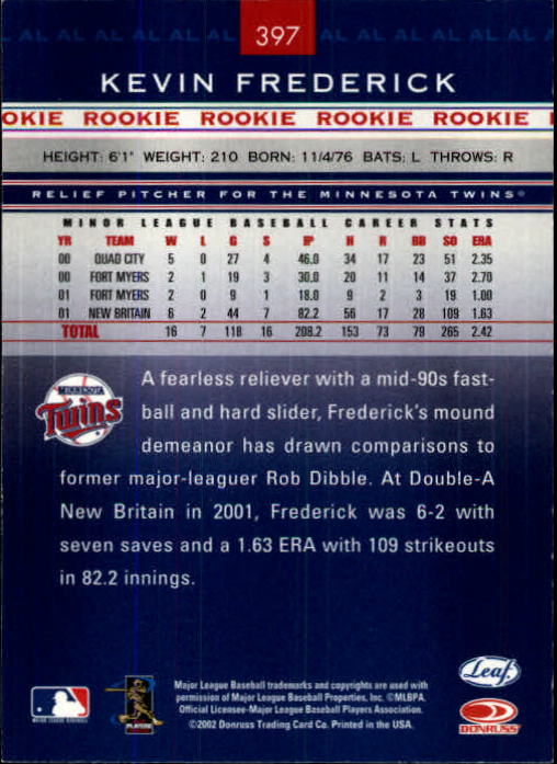 2002 Leaf Rookies and Stars Baseball "Main Set" Base Cards - Picture 357 of 357