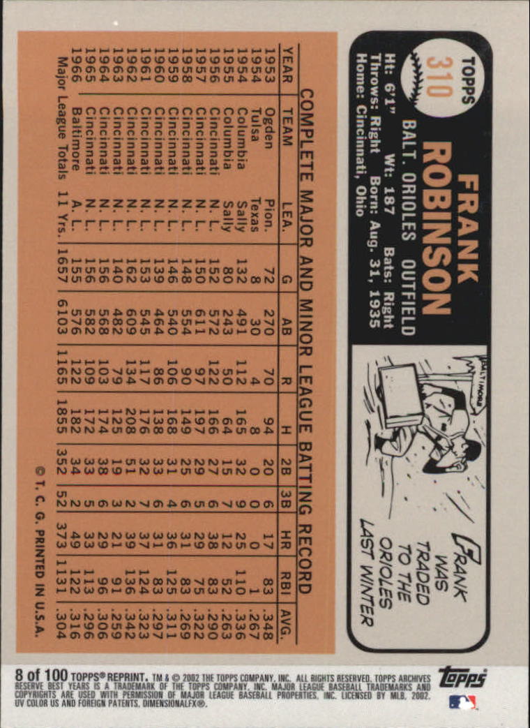 2002 Topps Archives Reserve Baseball - Picture 9 of 102