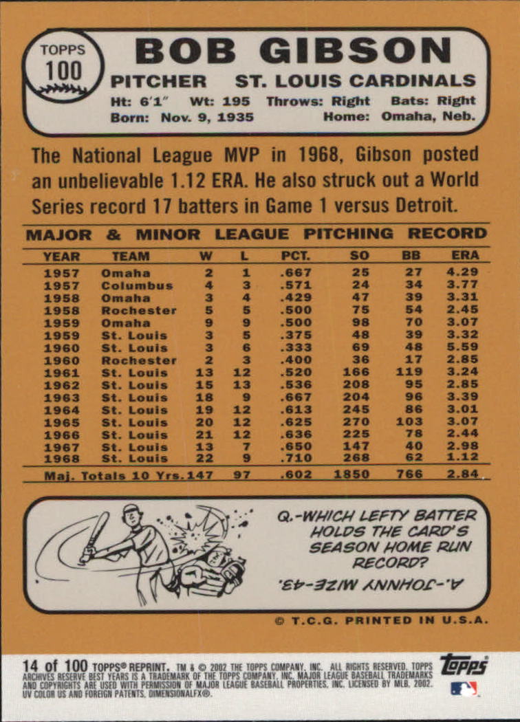2002 Topps Archives Reserve Baseball - Picture 14 of 102
