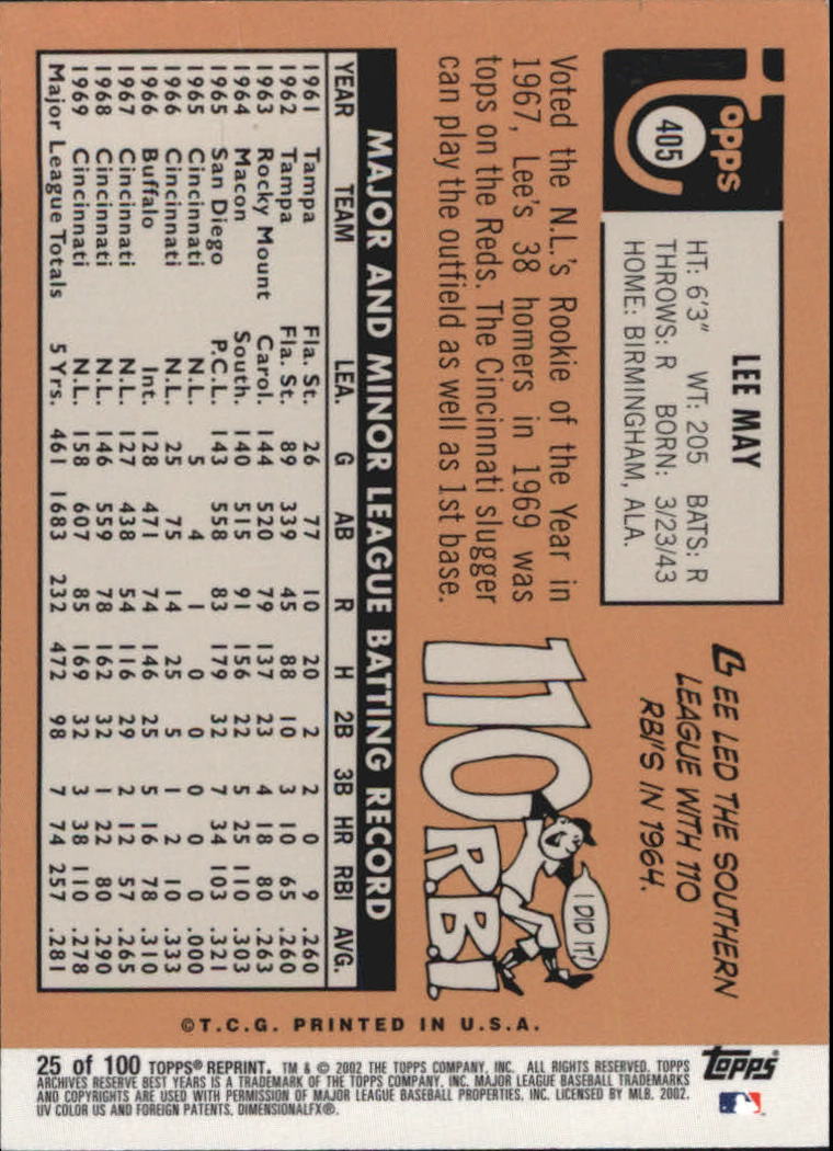 2002 Topps Archives Reserve Baseball - Picture 26 of 102