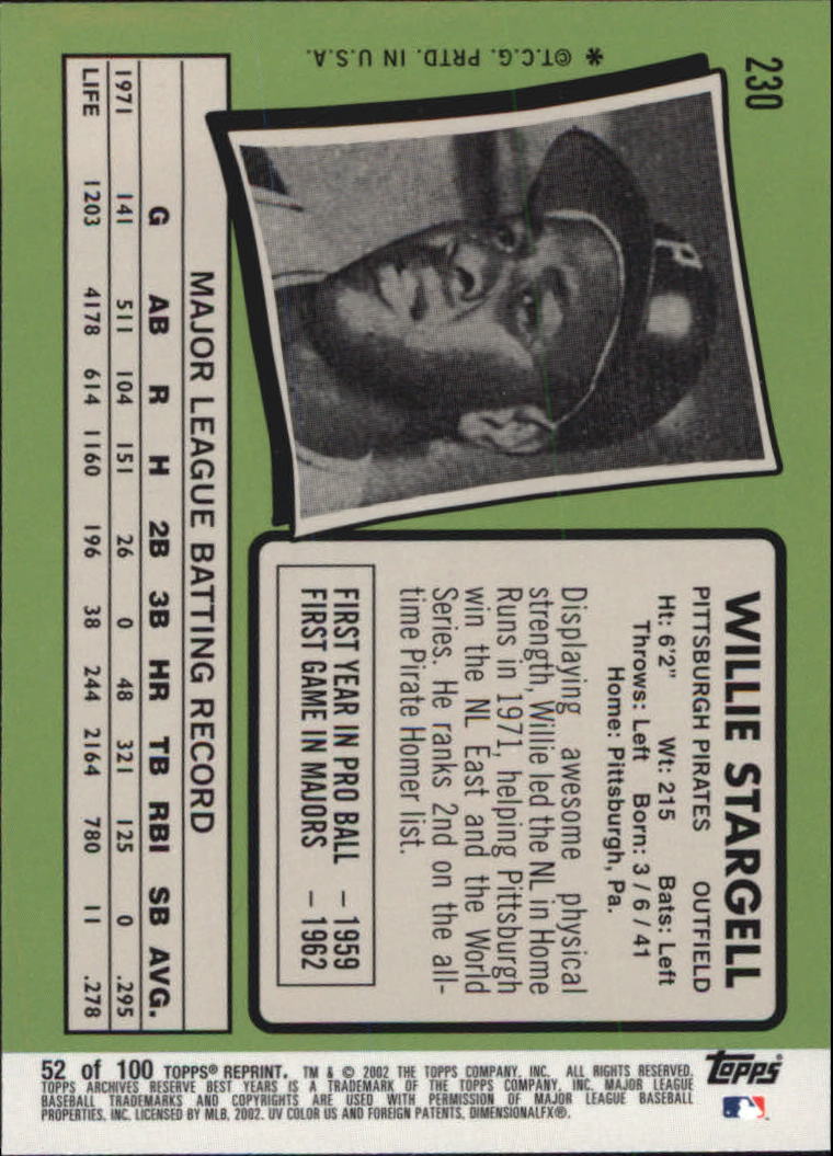 2002 Topps Archives Reserve Baseball - Picture 50 of 102