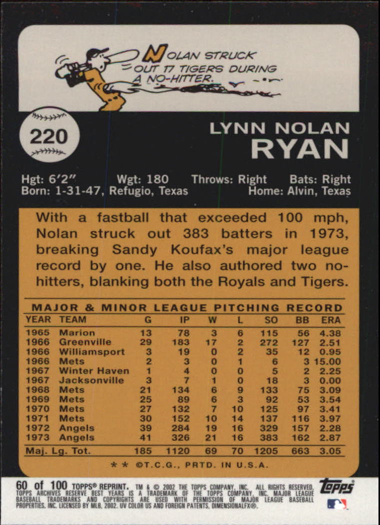 2002 Topps Archives Reserve Baseball - Picture 58 of 102