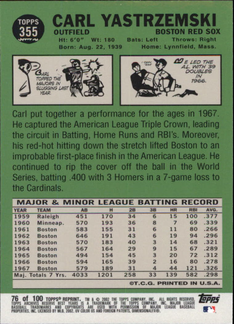 2002 Topps Archives Reserve Baseball - Picture 74 of 102