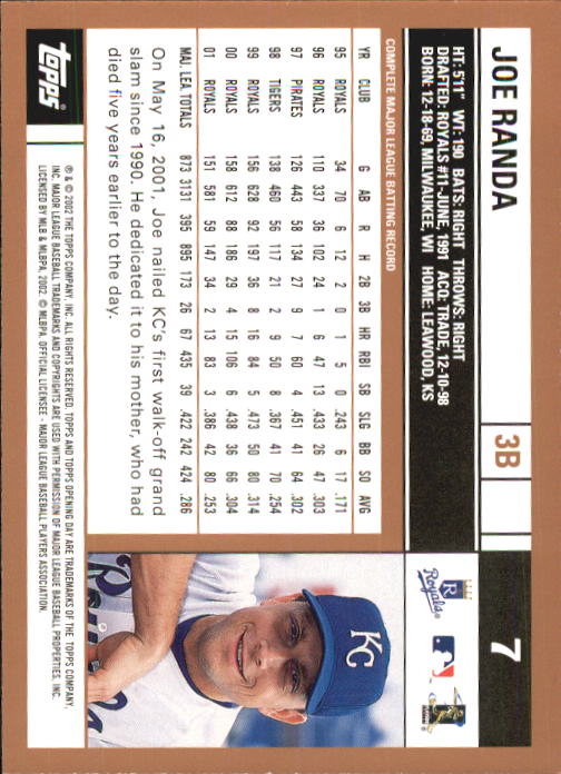 2002 Topps Opening Day Baseball - Picture 9 of 284