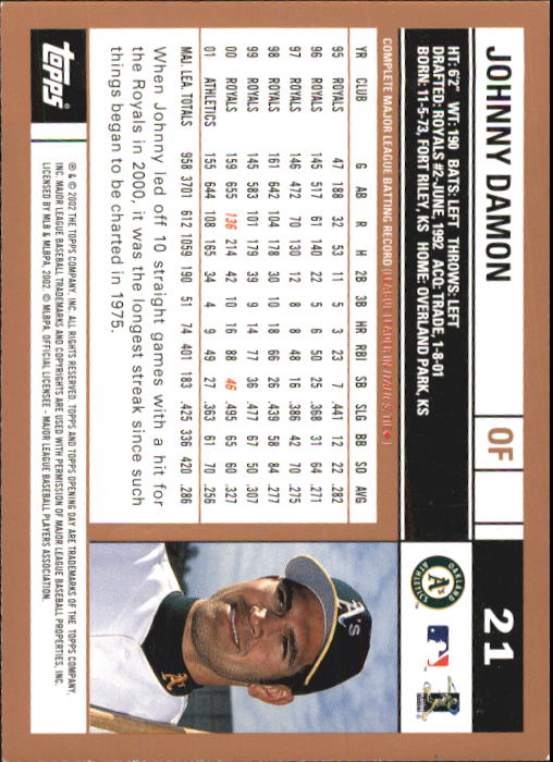 2002 Topps Opening Day Baseball - Picture 33 of 284