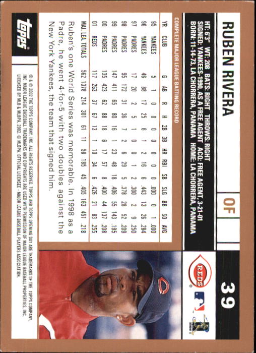 2002 Topps Opening Day Baseball - Picture 67 of 284
