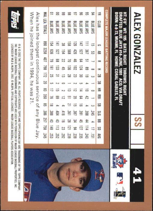 2002 Topps Opening Day Baseball - Picture 71 of 284