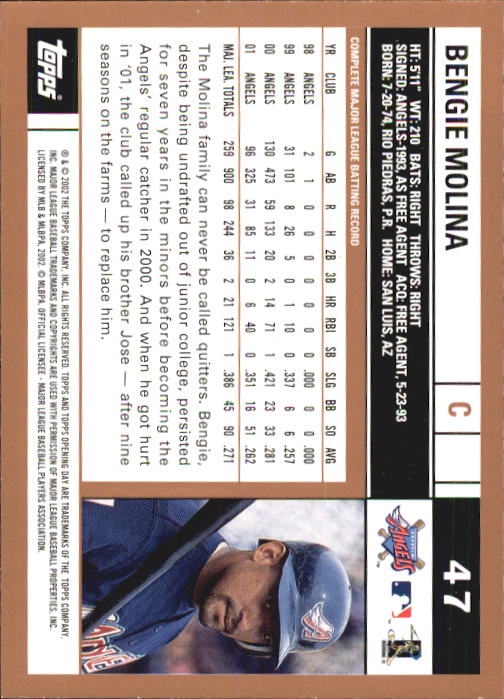 2002 Topps Opening Day Baseball - Picture 83 of 284