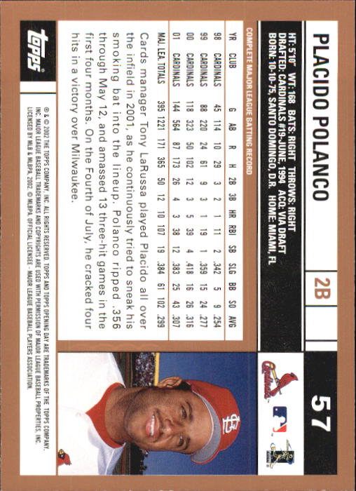 2002 Topps Opening Day Baseball - Picture 98 of 284