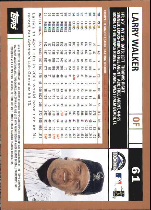 2002 Topps Opening Day Baseball - Picture 106 of 284