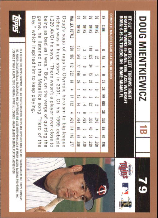 2002 Topps Opening Day Baseball - Picture 134 of 284