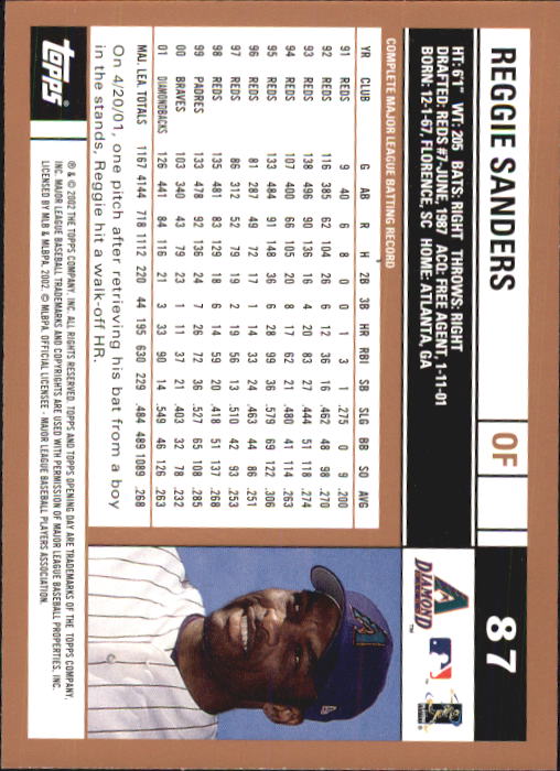 2002 Topps Opening Day Baseball - Picture 146 of 284