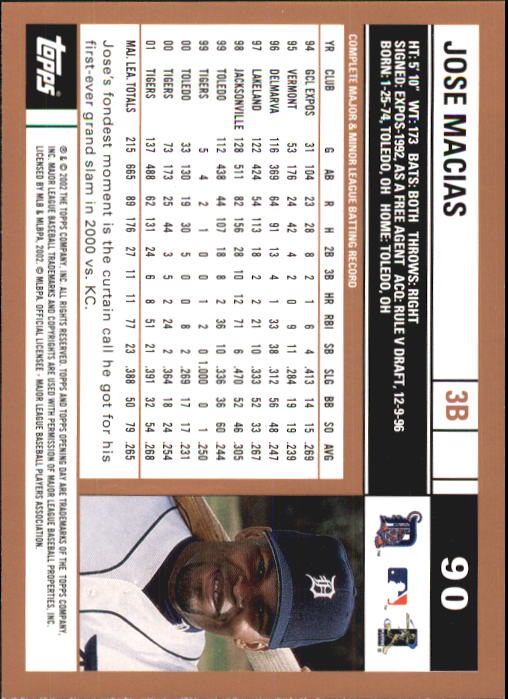 2002 Topps Opening Day Baseball - Picture 152 of 284